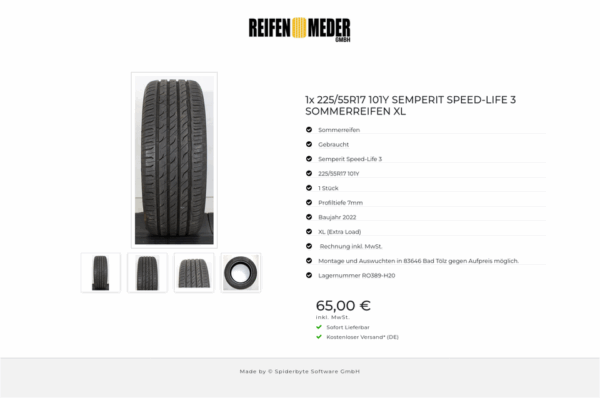 1x 225/55R17 101Y SEMPERIT SPEED-LIFE 3 SOMMERREIFEN XL #1GEG – Bild 5