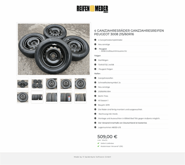 4 GANZJAHRESRÄDER GANZJAHRESREIFEN PEUGEOT 3008 215/60R16 #1HYD – Bild 11
