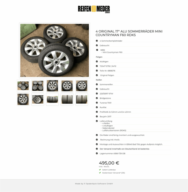 4 ORIGINAL 17" ALU SOMMERRÄDER MINI COUNTRYMAN F60 RDKS  #10ZW – Bild 11