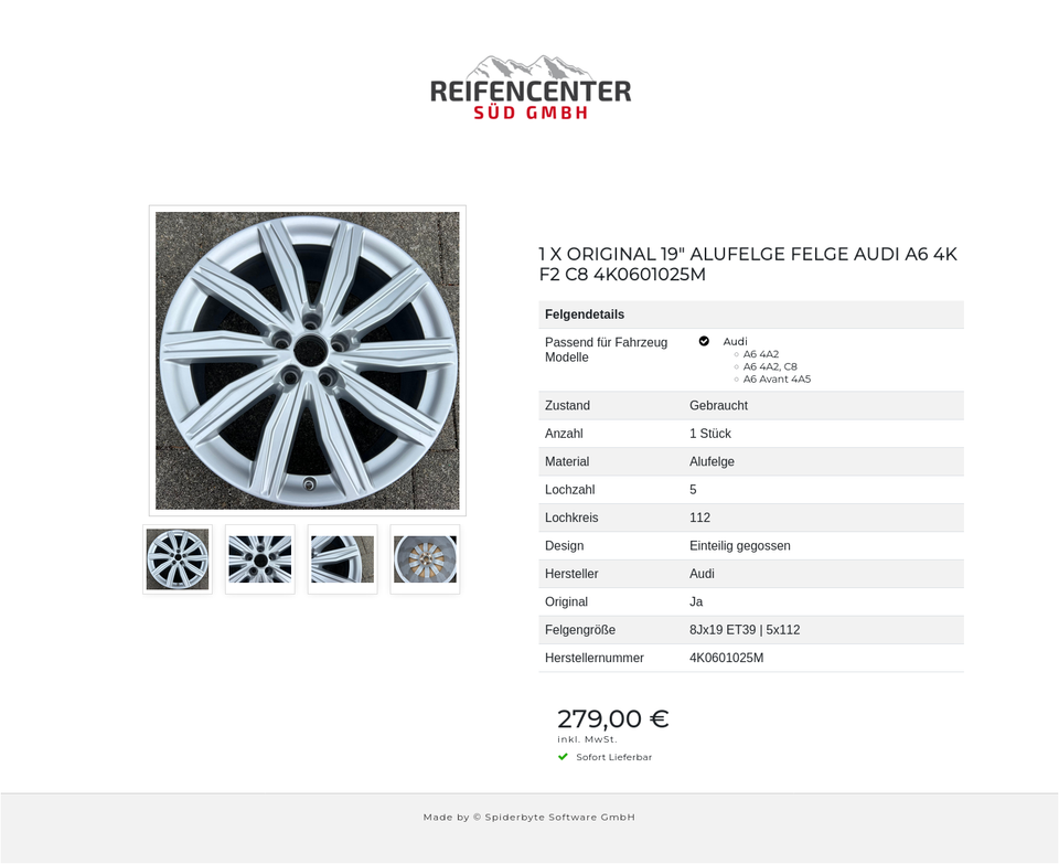 1 X ORIGINAL 19" ALUFELGE FELGE AUDI A6 4K F2 C8 4K0601025M #1YOV – Bild 5