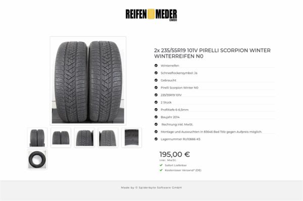 2x 235/55R19 101V PIRELLI SCORPION WINTER WINTERREIFEN N0 #1QYC – Bild 7