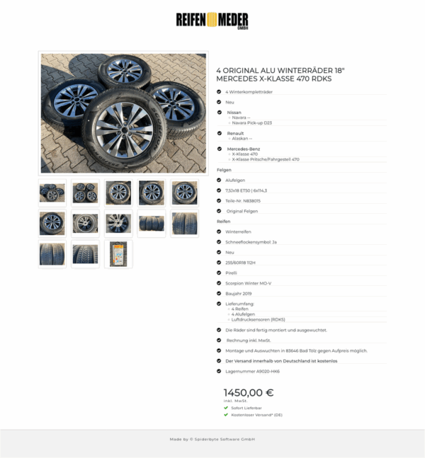 4 ORIGINAL ALU WINTERRÄDER 18" MERCEDES X-KLASSE 470 RDKS #1Q5C – Bild 14