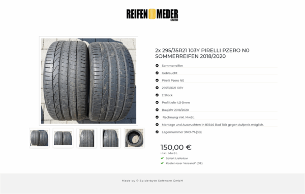 2x 295/35R21 103Y PIRELLI PZERO N0 SOMMERREIFEN 2018/2020 #166A – Bild 6