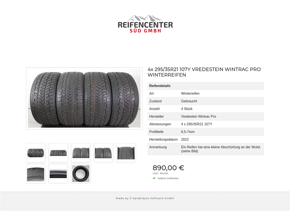 4x 295/35R21 107Y VREDESTEIN WINTRAC PRO WINTERREIFEN #1UWG – Bild 9