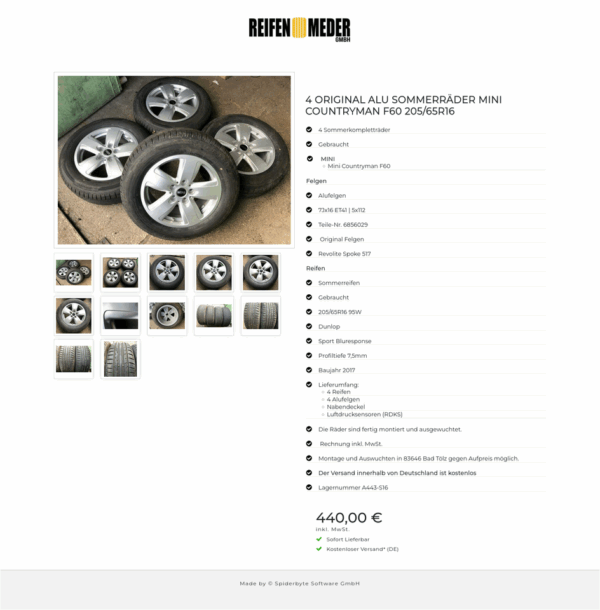 4 ORIGINAL ALU SOMMERRÄDER MINI COUNTRYMAN F60 205/65R16  #11FF – Bild 13