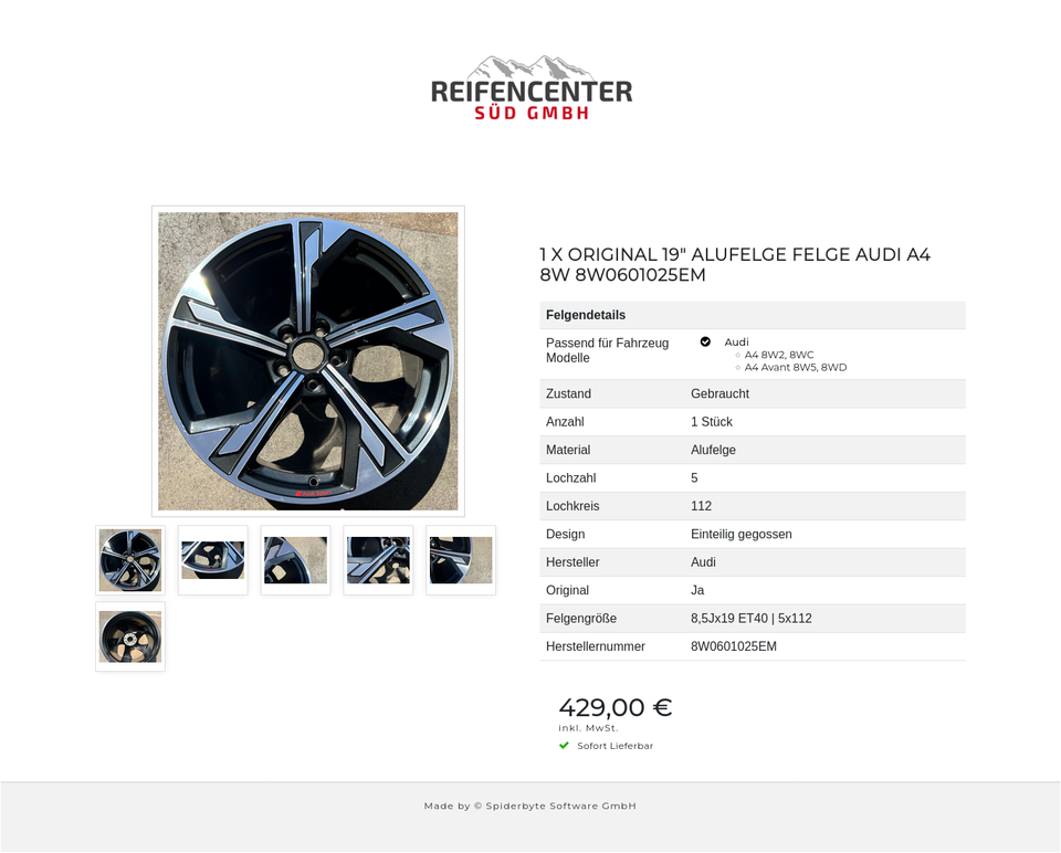 1 X ORIGINAL 19" ALUFELGE FELGE AUDI A4 8W 8W0601025EM #1Y2Q – Bild 7