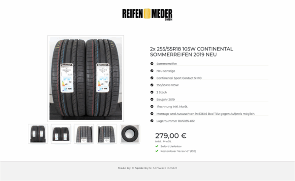 2x 255/55R18 105W CONTINENTAL SOMMERREIFEN 2019 NEU #1VTQ – Bild 6