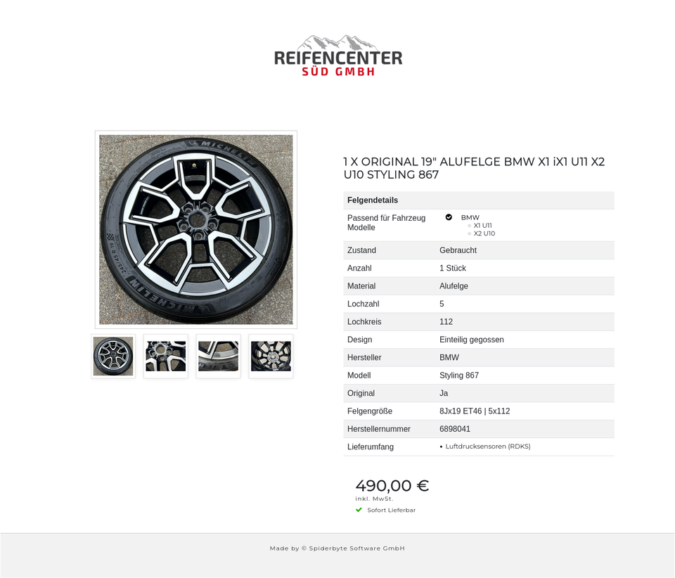 1 X ORIGINAL 19" ALUFELGE BMW X1 iX1 U11 X2 U10 STYLING 867 #1WLW – Bild 5