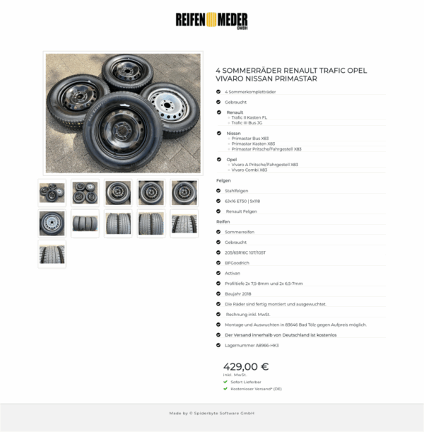 4 SOMMERRÄDER RENAULT TRAFIC OPEL VIVARO NISSAN PRIMASTAR #1ZKH – Bild 12