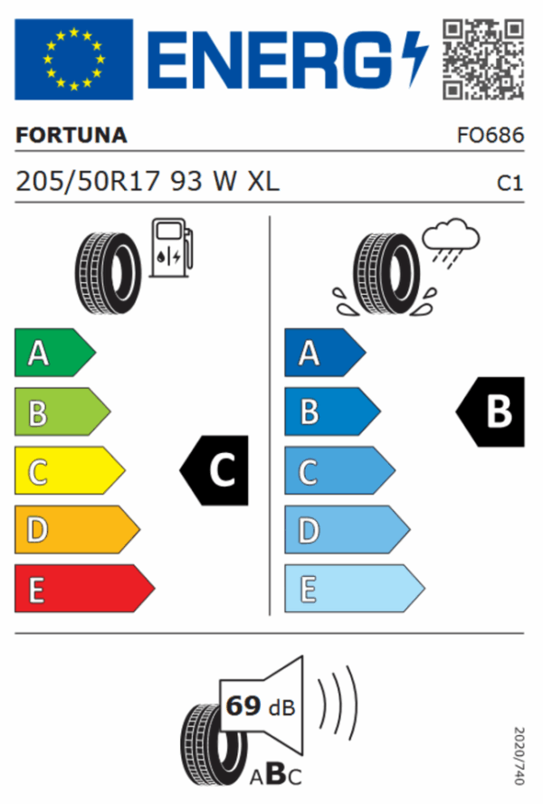 4 x 205/50R17 93W XL FORTUNA ECO PLUS UHP SOMMERREIFEN FREIHAUS – Bild 3