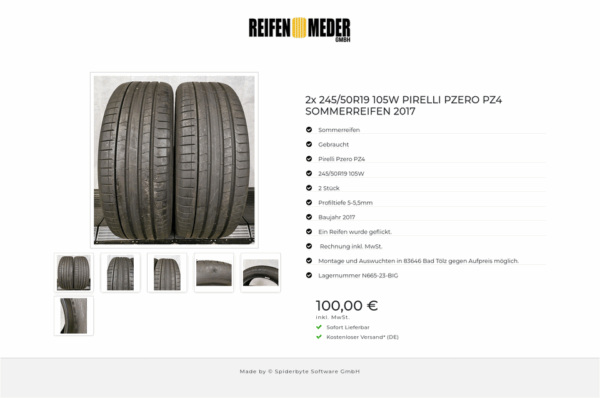 2x 245/50R19 105W PIRELLI PZERO PZ4 SOMMERREIFEN 2017 #6475 – Bild 7