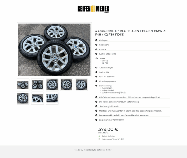 4 ORIGINAL 17" ALUFELGEN FELGEN BMW X1 F48 / X2 F39 RDKS  #1KHW – Bild 9