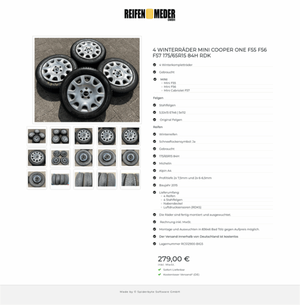 4 WINTERRÄDER MINI COOPER ONE F55 F56 F57 175/65R15 84H RDK #1ZKC – Bild 16