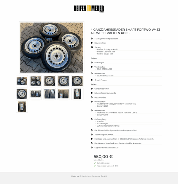 4 GANZJAHRESRÄDER SMART FORTWO W453 ALLWETTERREIFEN RDKS #1QQE – Bild 12