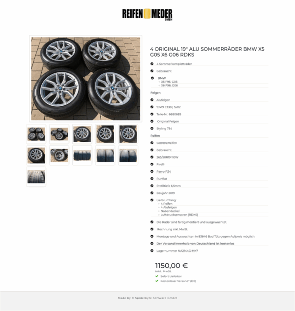 4 ORIGINAL 19" ALU SOMMERRÄDER BMW X5 G05 X6 G06 RDKS #113Z – Bild 12
