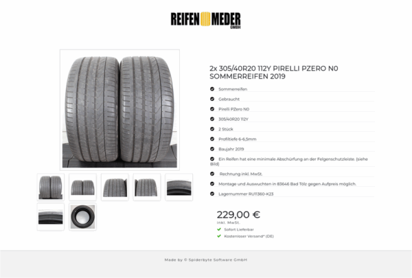 2x 305/40R20 112Y PIRELLI PZERO N0 SOMMERREIFEN 2019 #1VYR – Bild 8