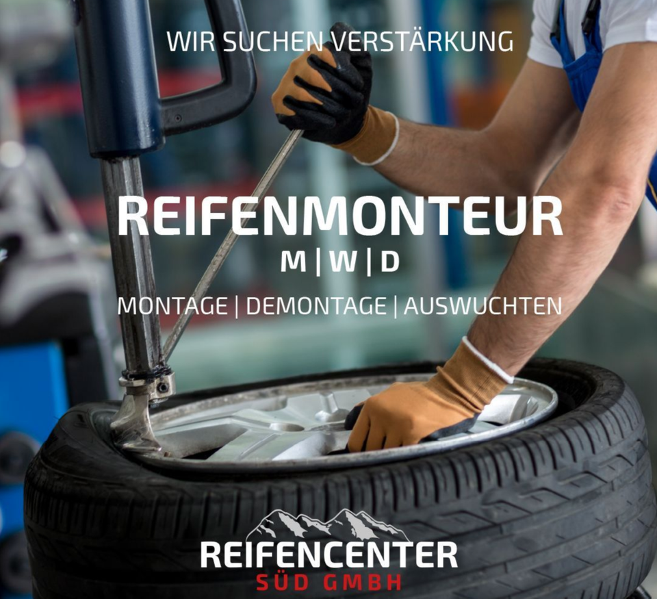 Vollzeit Teizeit 520€ Job Reifencenter Süd GmbH in Bad Tölz