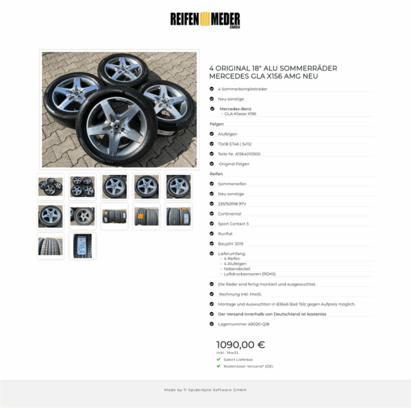 4 ORIGINAL 18" ALU SOMMERRÄDER MERCEDES GLA X156 AMG NEU #1N8E – Bild 13