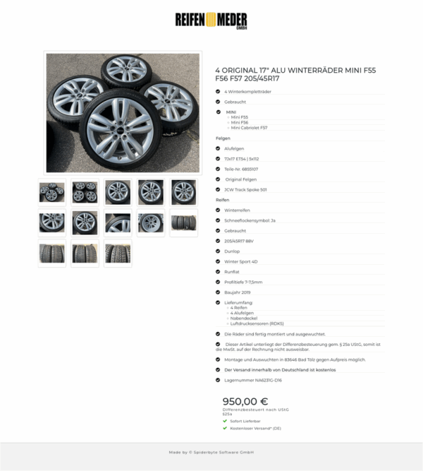 4 ORIGINAL 17" ALU WINTERRÄDER MINI F55 F56 F57 205/45R17 #1HMO – Bild 14