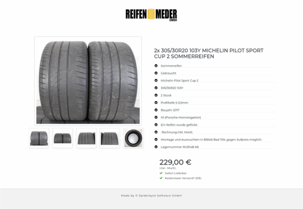 2x 305/30R20 103Y MICHELIN PILOT SPORT CUP 2 SOMMERREIFEN #1KNJ – Bild 6