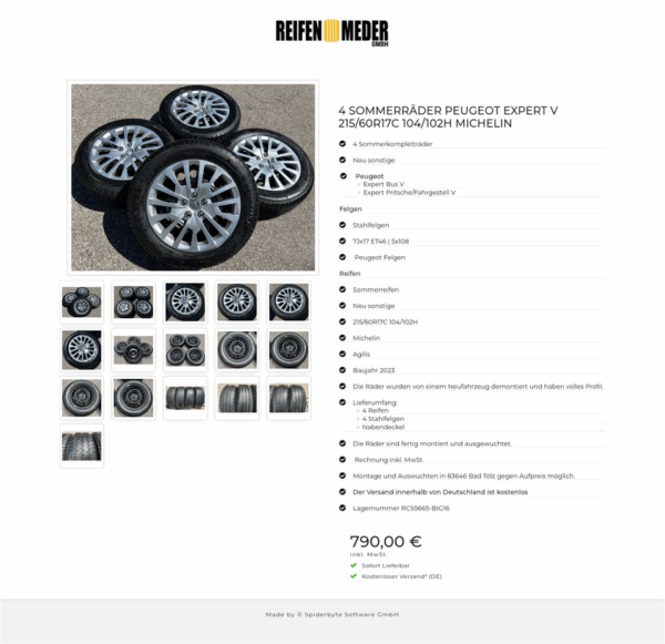 4 SOMMERRÄDER PEUGEOT EXPERT V 215/60R17C 104/102H MICHELIN #1KMQ – Bild 17