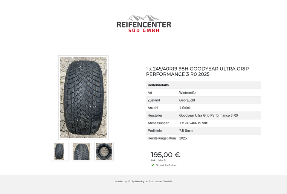 1 x 245/40R19 98H GOODYEAR ULTRA GRIP PERFORMANCE 3 R0 2025 #1XTL – Bild 4
