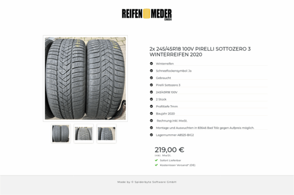 2x 245/45R18 100V PIRELLI SOTTOZERO 3 WINTERREIFEN 2020 #1JTV – Bild 4