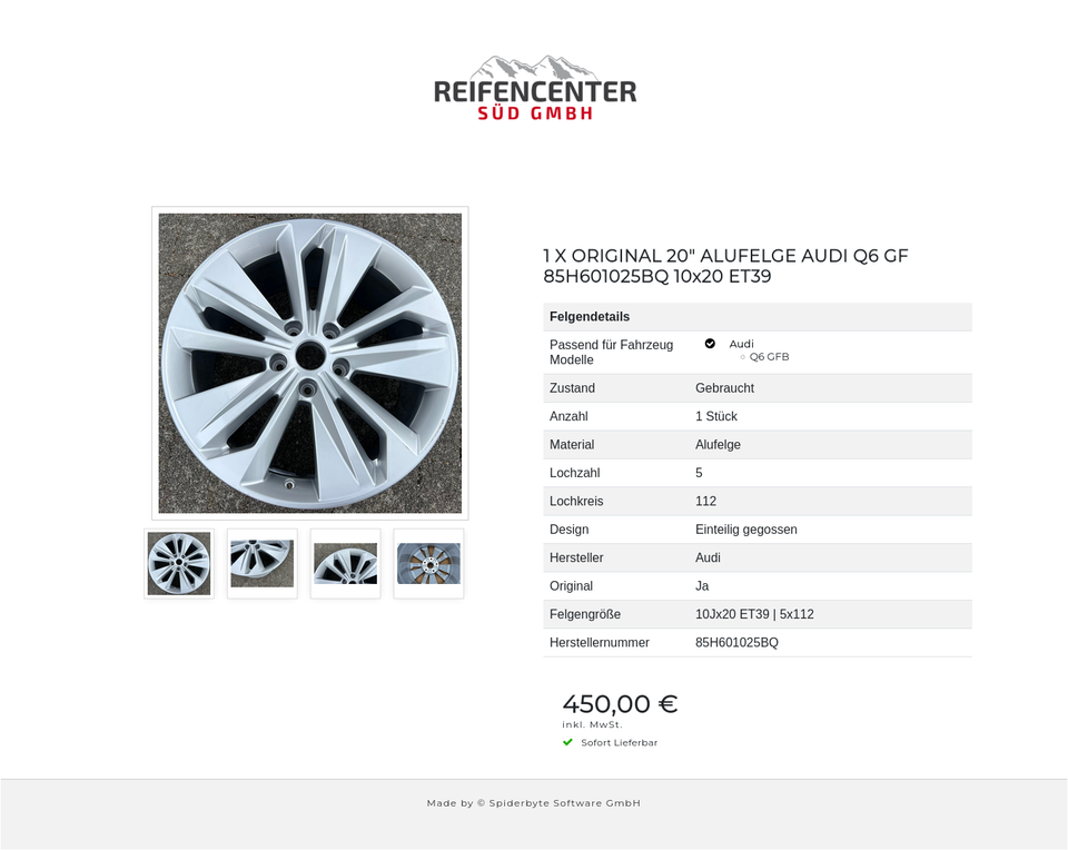 1 X ORIGINAL 20" ALUFELGE AUDI Q6 GF 85H601025BQ 10x20 ET39 #1ZAZ – Bild 5