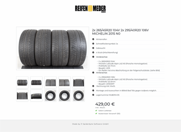 2x 265/45R20 104V 2x 295/40R20 106V MICHELIN 2015 N0 #1F3D – Bild 11