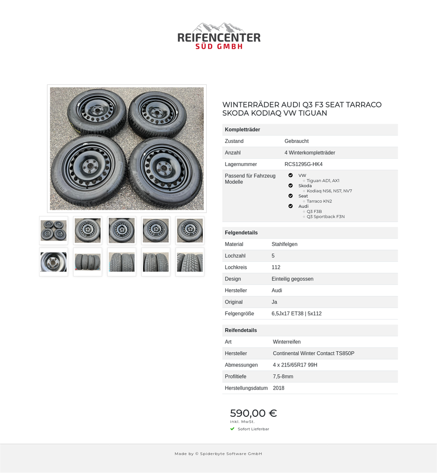 WINTERRÄDER AUDI Q3 F3 SEAT TARRACO SKODA KODIAQ VW TIGUAN #1CPM – Bild 11