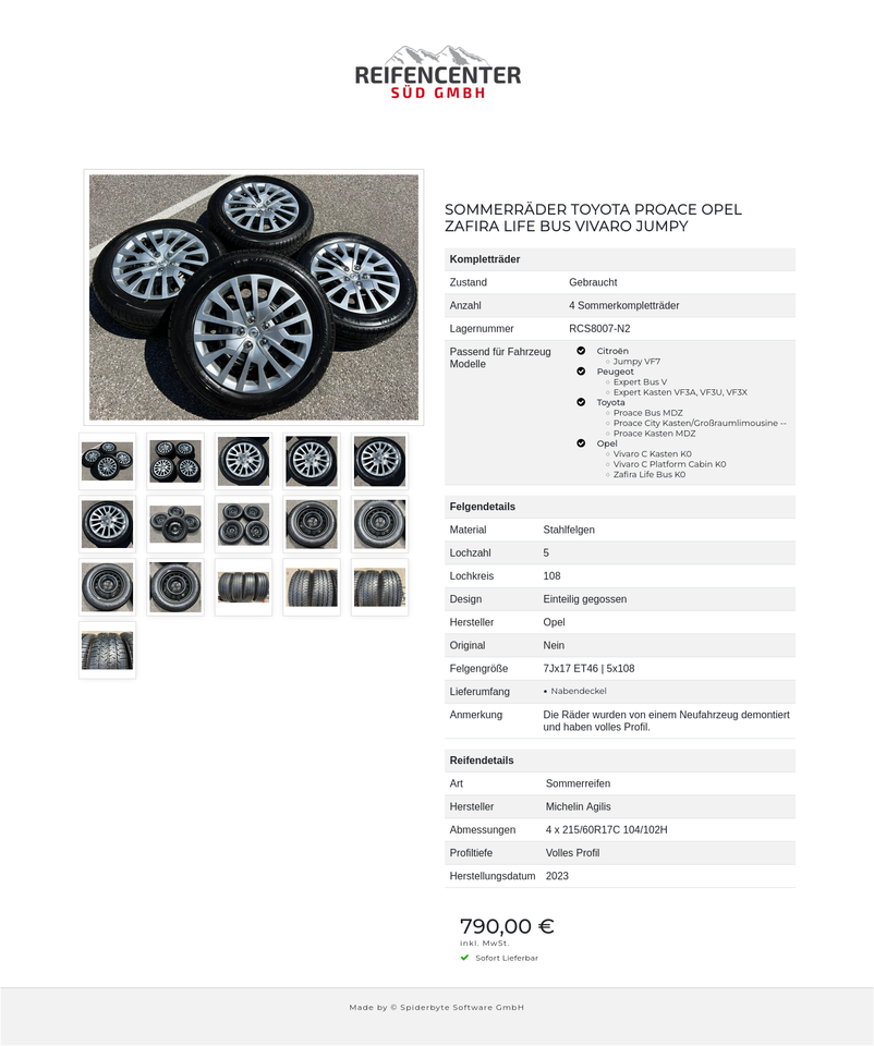 SOMMERRÄDER TOYOTA PROACE OPEL ZAFIRA LIFE BUS VIVARO JUMPY #1QNA – Bild 17