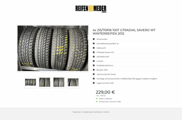 4x 215/70R16 100T GTRADIAL SAVERO WT WINTERREIFEN 2012 #1V9L – Bild 5