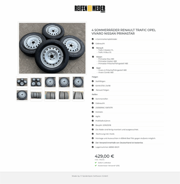 4 SOMMERRÄDER RENAULT TRAFIC OPEL VIVARO NISSAN PRIMASTAR #1ZKG – Bild 11