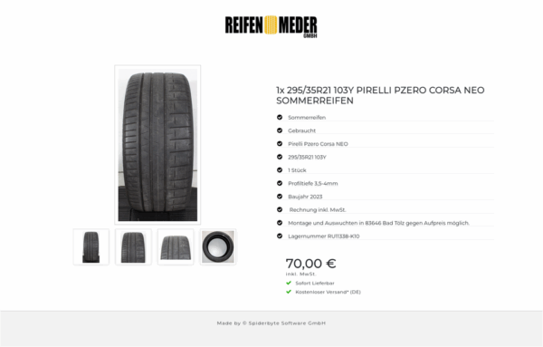1x 295/35R21 103Y PIRELLI PZERO CORSA NEO SOMMERREIFEN #1VSI – Bild 5