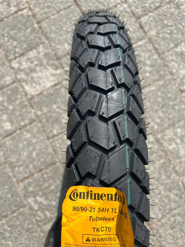 1 X 90/90-21 54H CONTINENTAL TKC 70 M+S 2022 NEU FREIHAUS
