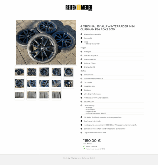4 ORIGINAL 18" ALU WINTERRÄDER MINI CLUBMAN F54 RDKS 2019 #1PFU – Bild 15