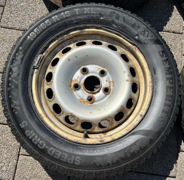 4 ORIGINAL 15" STAHLFELGEN FELGEN VW CADDY 2K 6X15 ET47 #1ZXJ – Bild 2