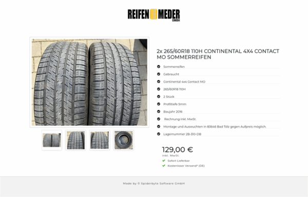 2x 265/60R18 110H CONTINENTAL 4X4 CONTACT MO SOMMERREIFEN #129N – Bild 5