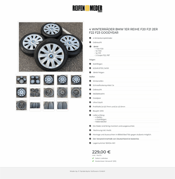 4 WINTERRÄDER BMW 1ER REIHE F20 F21 2ER F22 F23 GOODYEAR #1DMN – Bild 15