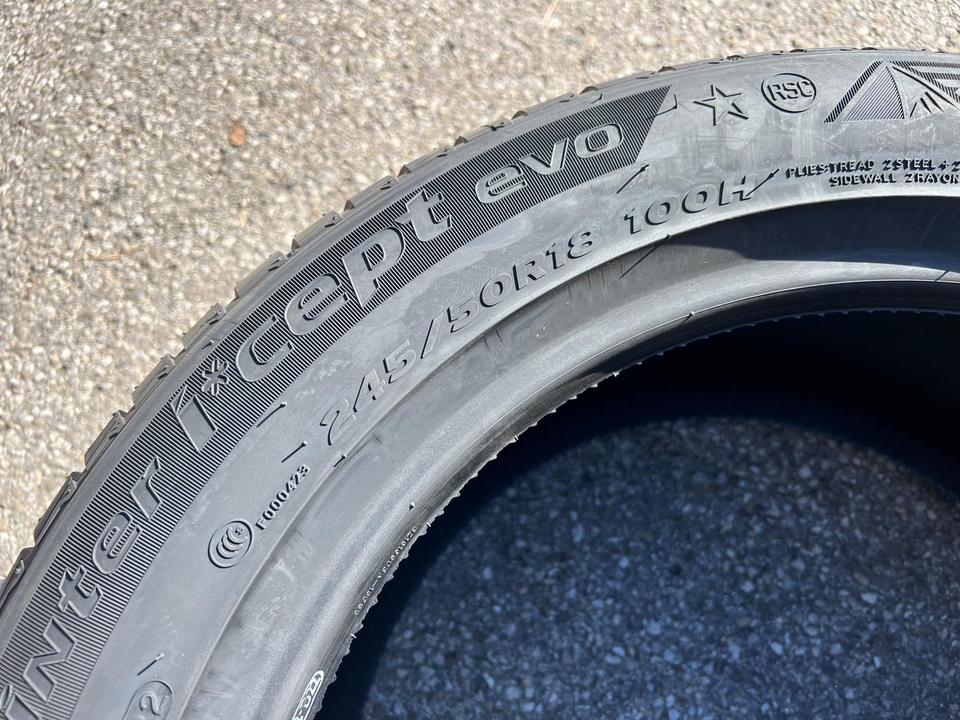 1 x 245/50R18 100H HANKOOK WINTERREIFEN RUNFLAT 2022 * NEU #1OUV – Bild 3