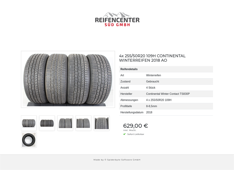 4x 255/50R20 109H CONTINENTAL WINTERREIFEN 2018 AO #1HDS – Bild 7