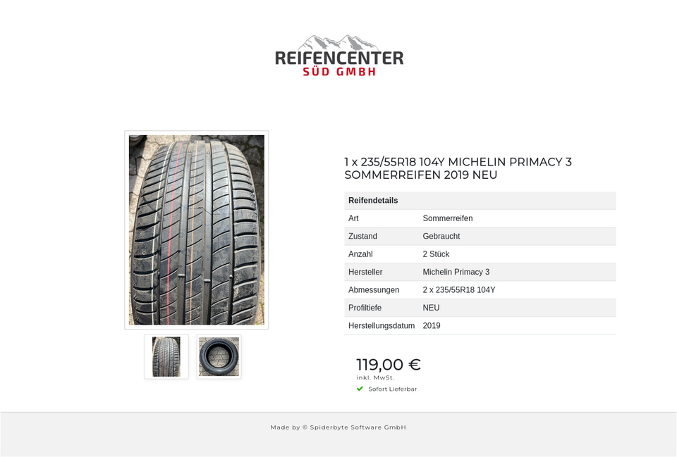 1 x 235/55R18 104Y MICHELIN PRIMACY 3 SOMMERREIFEN 2019 NEU #1XUR – Bild 3