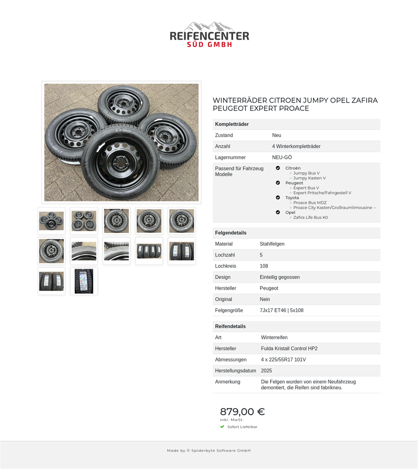 WINTERRÄDER CITROEN JUMPY OPEL ZAFIRA PEUGEOT EXPERT PROACE #213E – Bild 13