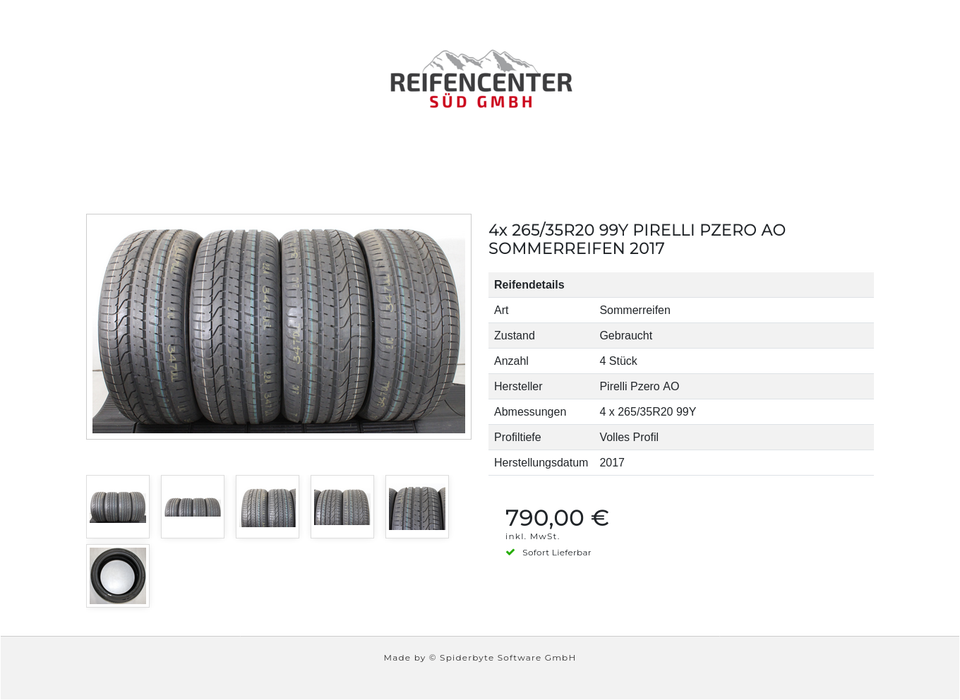 4x 265/35R20 99Y PIRELLI PZERO AO SOMMERREIFEN 2017 #1YHS – Bild 7