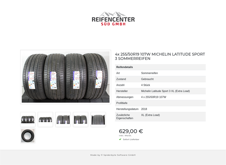 4x 255/50R19 107W MICHELIN LATITUDE SPORT 3 SOMMERREIFEN #1VKK – Bild 7