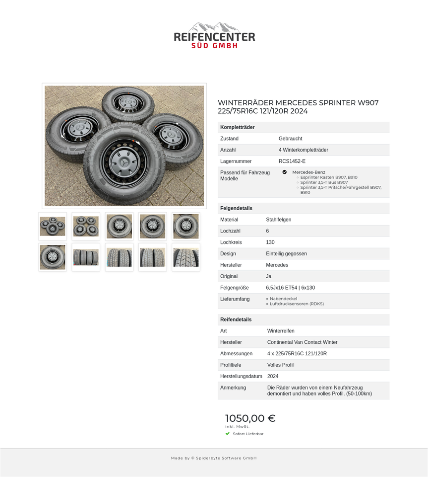 WINTERRÄDER MERCEDES SPRINTER W907 225/75R16C 121/120R 2024 #21NV – Bild 11