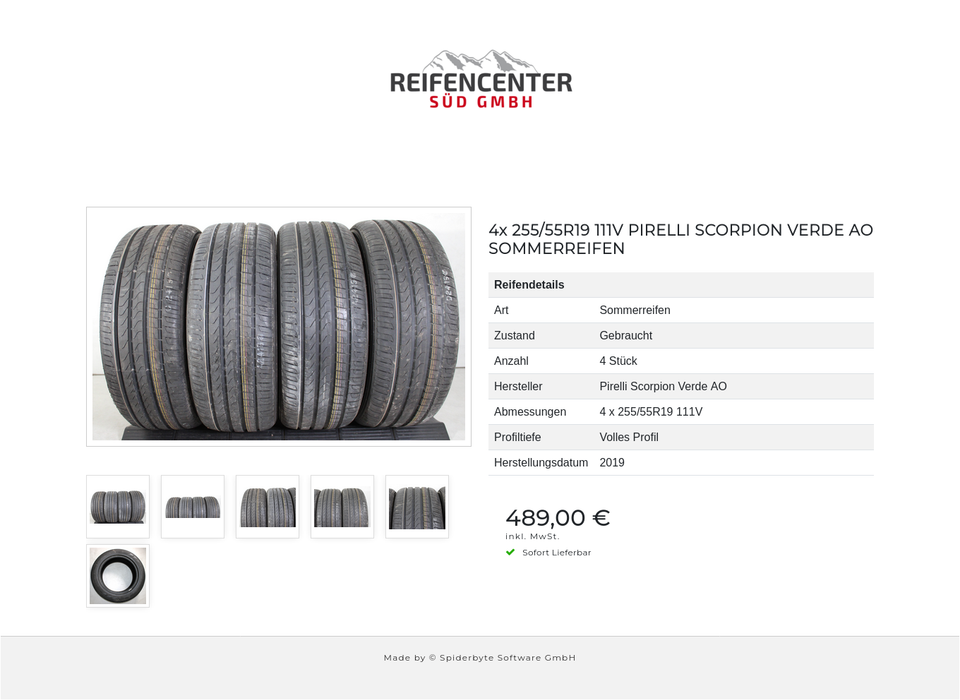 4x 255/55R19 111V PIRELLI SCORPION VERDE AO SOMMERREIFEN #1VJW – Bild 7