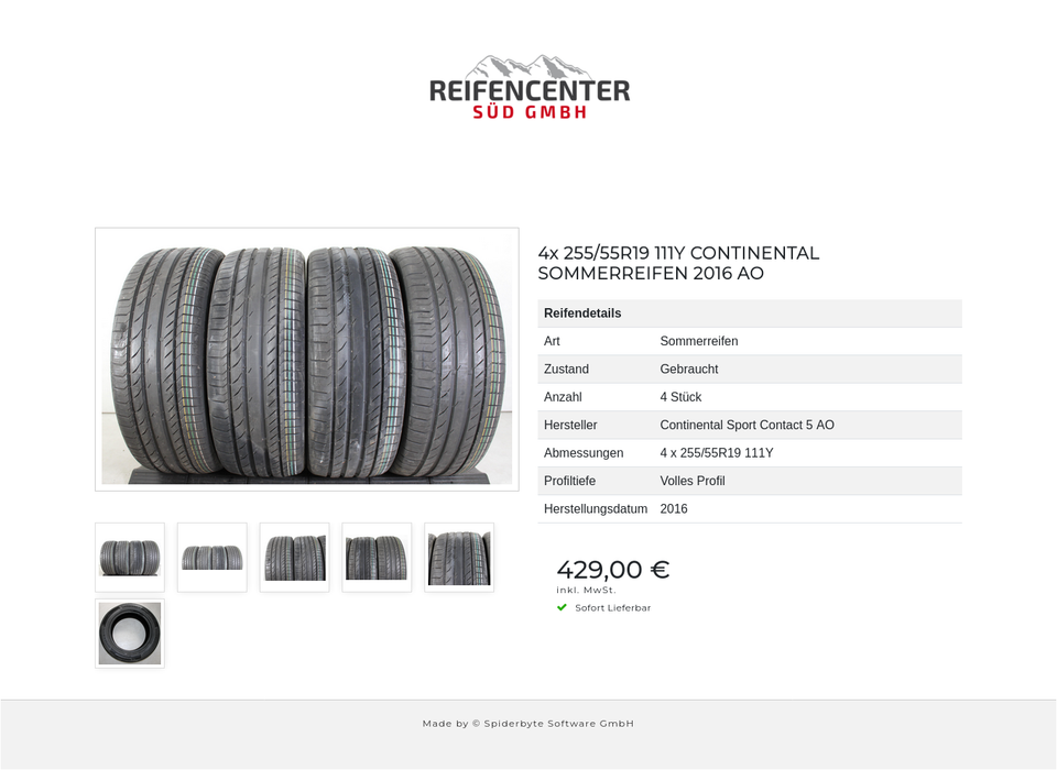 4x 255/55R19 111Y CONTINENTAL SOMMERREIFEN 2016 AO #1S6W – Bild 7