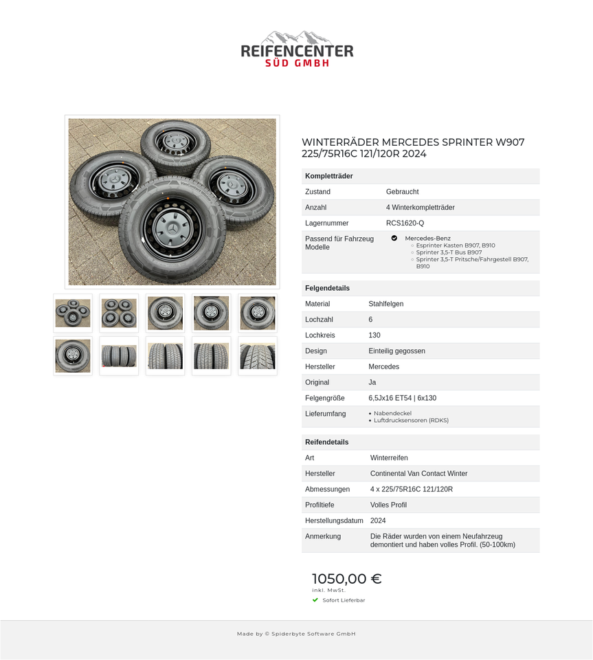 WINTERRÄDER MERCEDES SPRINTER W907 225/75R16C 121/120R 2024 #21NW – Bild 11