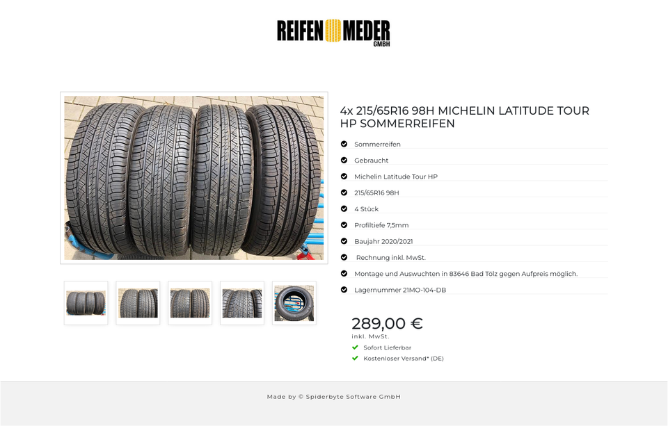 4x 215/65R16 98H MICHELIN LATITUDE TOUR HP SOMMERREIFEN #3463 – Bild 6